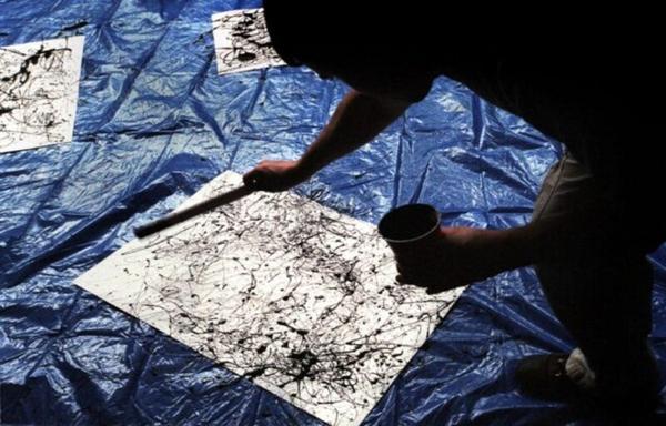 During the ’dripfest’ experiment adults and children were asked to recreate a painting in Pollock’s style.