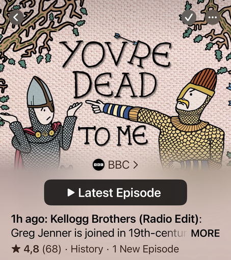 The cover of the "you're dead to me" podcast from BBC.