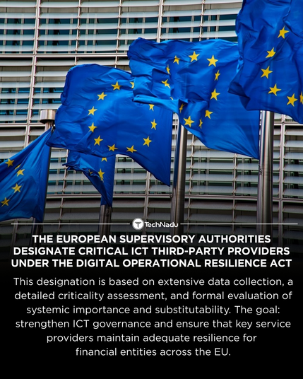 The European Supervisory Authorities designate critical ICT third-party providers under the Digital Operational Resilience Act