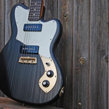 Victoriane model guitar. Close up.