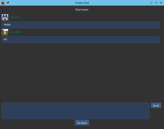 The Place where you messages in Dark mode.