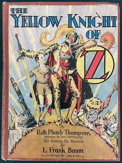 Book cover for an Oz novel titled "The Yellow Knight of Oz".