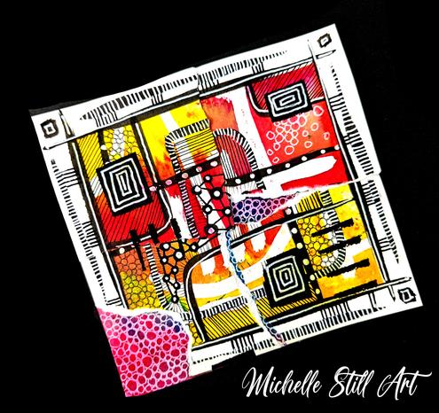 This little piece never quite found its way. It's in the 'interesting experiments' pile now (the bin)
Watercolour paint and ink on watercolour paper, tape, more paper and pen.