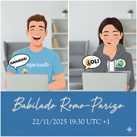 Junulo kaj junulino ridas rigardante siajn komputilojn