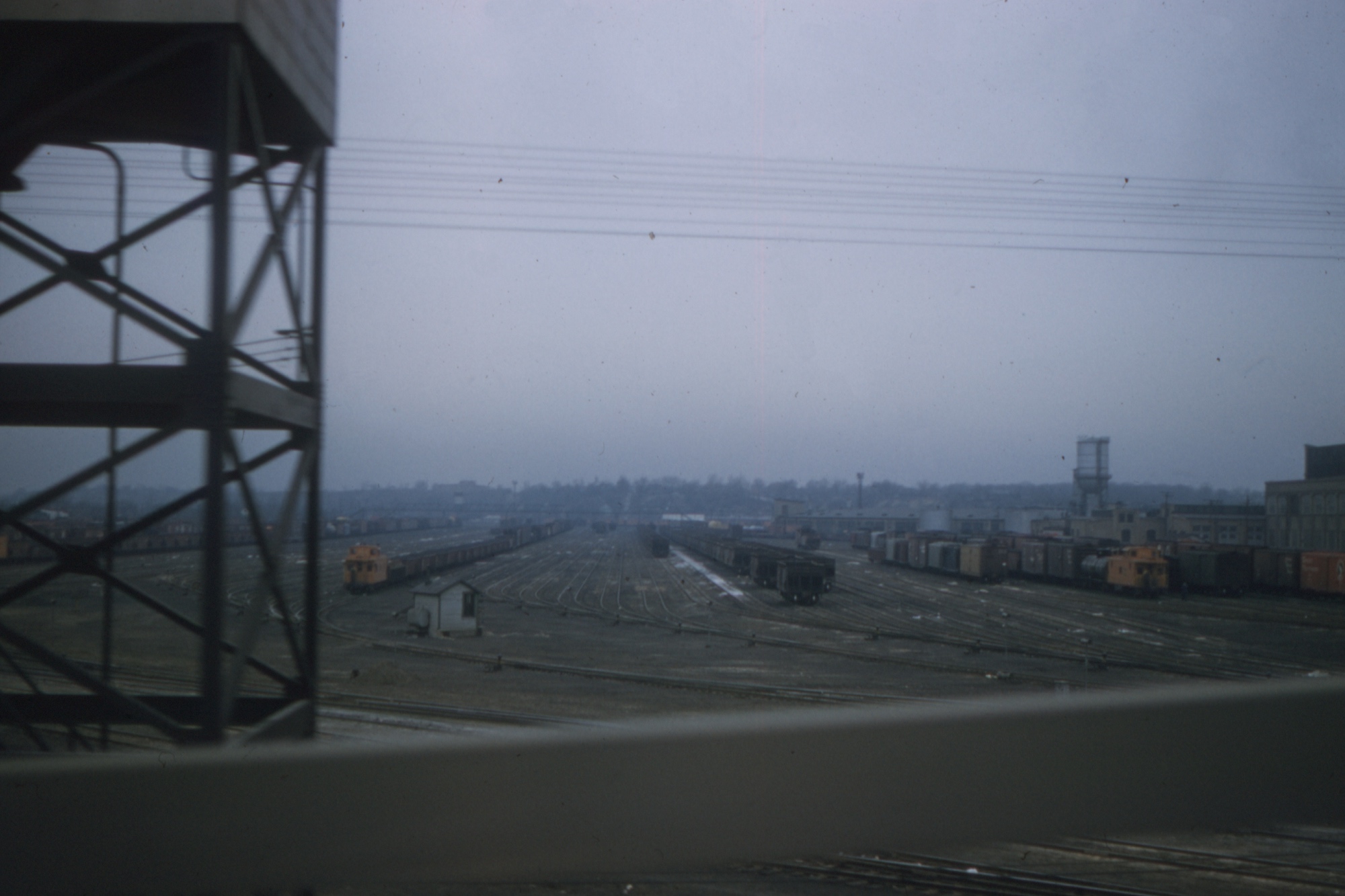 Train tracks and what I assume is pollution.