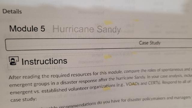 Assignment about Hurricane Sandy