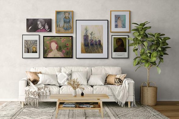 It's been a while since my last post, but here we are again. I posted now a picture of the "gallery wall" at home, which shows the possibilities of how my posters and original paintings look together. I also posted an update on my blog today. Have a wonderful and peaceful November, just for you! ☺️🎀💓

#home #art #artist #contemporaryartist #decoration #konst #kunst #taide