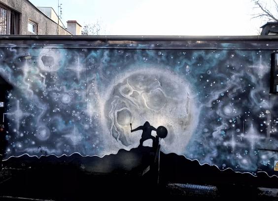 Artwork by unknown artist in Sopot, Poland