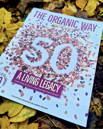 The cover of magazine The Organic Way featuring the anniversary