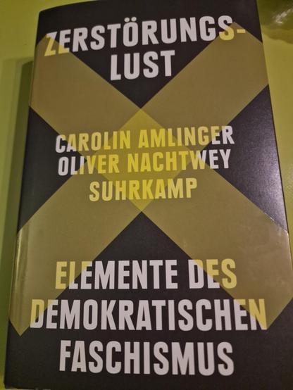 ZERSTÖRUNGS LUST

CAROLIN AMLINGER OLIVER NACHTWEY SUHRKAMP

ELEMENTE DES DEMOKRATISCHEN FASCHISMUS