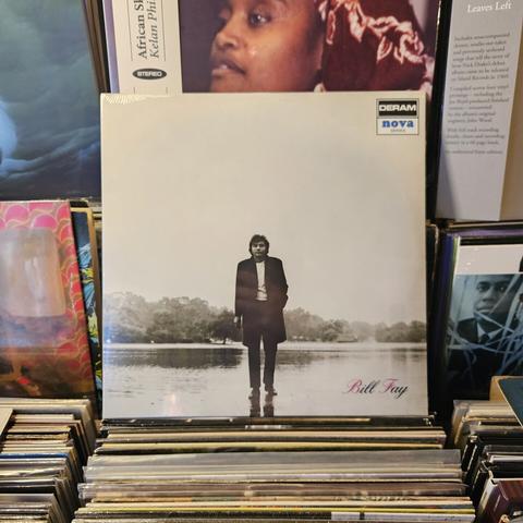 Album cover features a black and white photo of a youthful, clean-shaven Bill Fay standing beside a lake on a rainy afternoon.