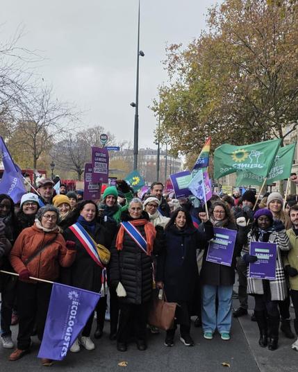 Cortège écologiste au départ