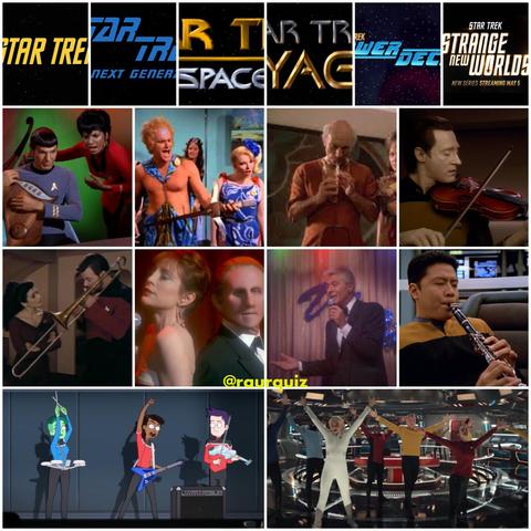 dia de la musica music day star trek spock uhura the next generation picard riker data q deep space nine kira nerys odo vic fontaine voyager kim lower decks mariner tendi boimler strange new worlds subspace rhapsody