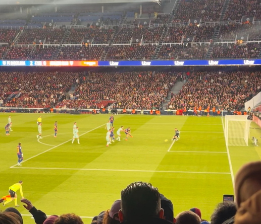 Sequence capturing split second after Fermin Lopez kicks ball that goes for a goal