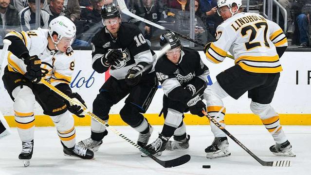 Morgan Geekie scores twice to tie for NHL goals lead, Bruins beat Kings 2-1 in OT