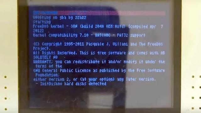 [ImageSource: ZZAZZ]

👾Admittedly I’m not sure what practical applications there are for FreeDOS on the GBA, but that’s never stopped hackers from taking on impossible projects before, so there’s no sense letting it get in the way now.👾