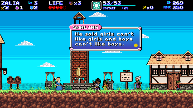 Shalina: "He said girls can't like girls and boys can't like boys."