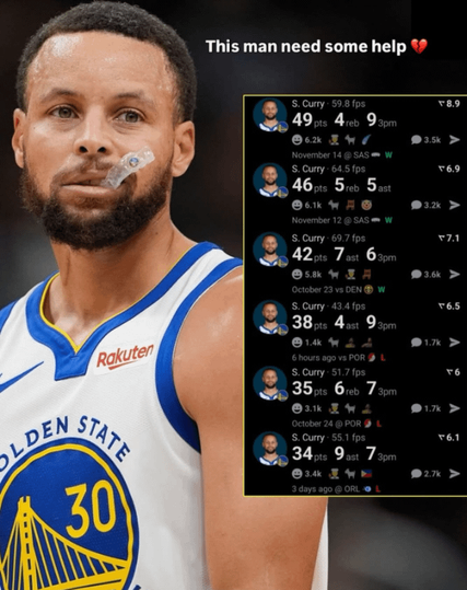 Top Steph games this season. Being .500 while the Lakers are cruising is so disappointing.