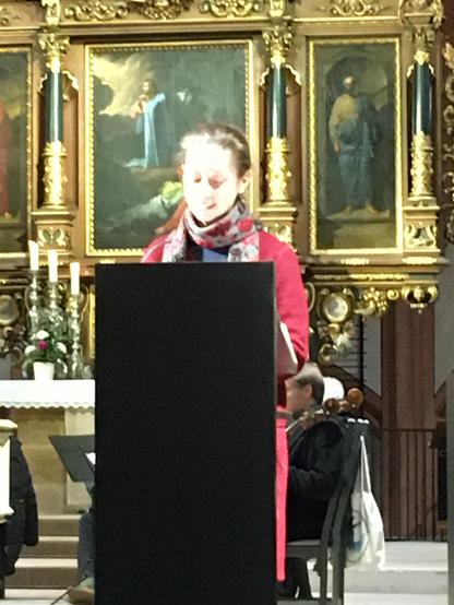 Kirchrats Ingo Schurigs Grußwort wurde von Frau Sahlmann vorgetragen, weil dieser kurzfristig verhindert war.