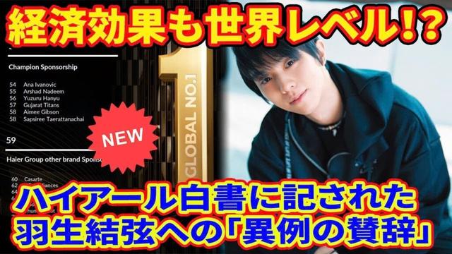 😭ファン感涙…！羽生結弦が「世界の6人」に選ばれた真実。ハイアール白書が語る「スポーツと技術の融合」そして彼が目指すNo.1のその先とは？