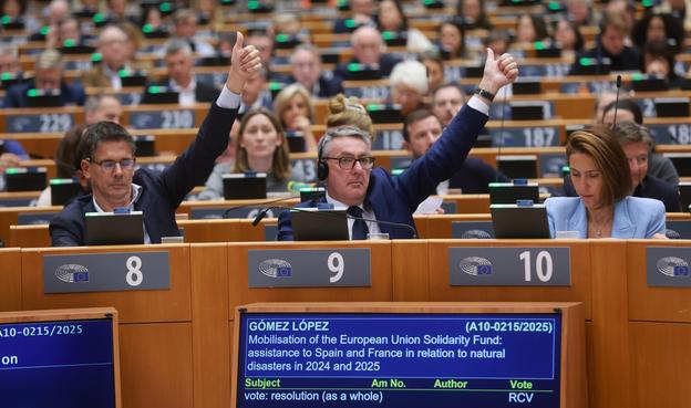Votación en el Parlamento Europeo el pasado día 13, en Bruselas.