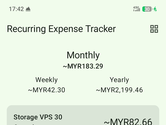 My expenses tracker