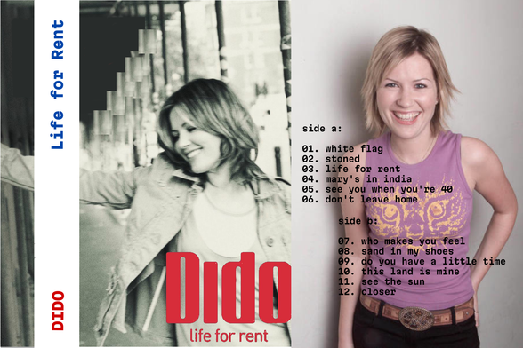 DIseño de la carátula para el cassette de Dido "Life for Rent".