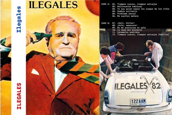 DIseño de la carátula para el cassette de Ilegales "Ilegales".
