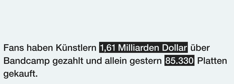 Fans haben Künstlern 1,61 Milliarden $ über Bandcamp gezahlt und allein gestern 85.330 Platten gekauft