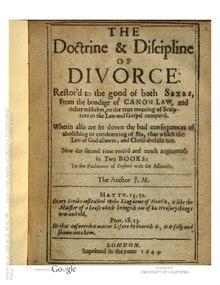 Cover of Milton's "The Divorce Tracts"