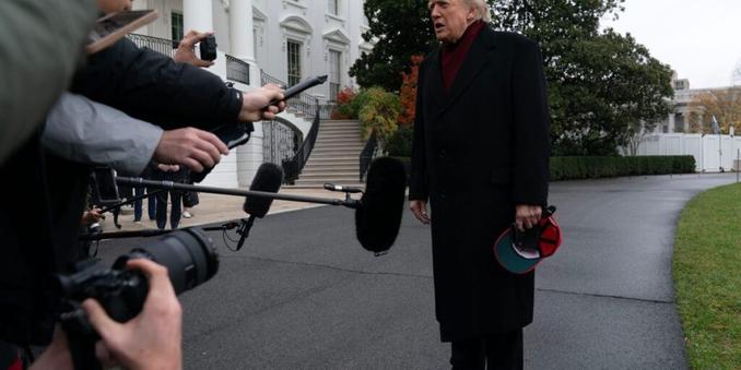 Bescarfed Trump tells reporters that Jack Nicklaus will 'do some work' on longtime presidential golf course