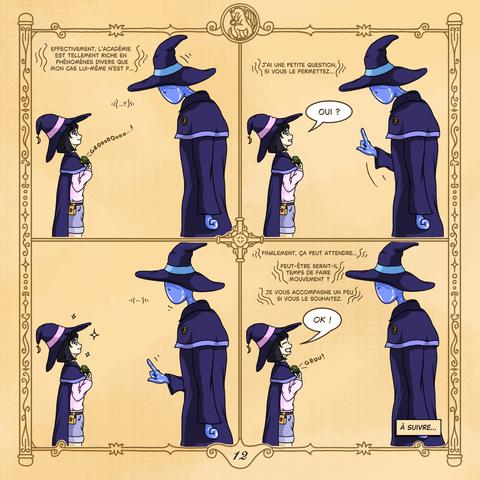 Nandemo : ((Effectivement, l'académie est tellement riche en phénomènes divers que mon cas lui-même n'est p...))

Luciole : "Grooooooo...!"

Nandemo (observant Luciole) : ((...?))

Nandemo s'adresse alors à Noémie tout en gardant les yeux rivés sur Luciole : ((J'ai une petite question, si vous le permettez...))

Noémie : "Oui ?"

Nandemo se rend compte que Noémie, toute contente, semble attendre sa question comme si visiblement rien d'extraordinaire ne venait de se passer à l'instant...

Nandemo : ((Finalement, ça peut attendre... Peut-être serait-il temps de faire mouvement ? Je vous accompagne un peu si vous le souhaitez.))

Noémie (avec un sourire béant) :"Ok !"

Luciole : "Grou !"