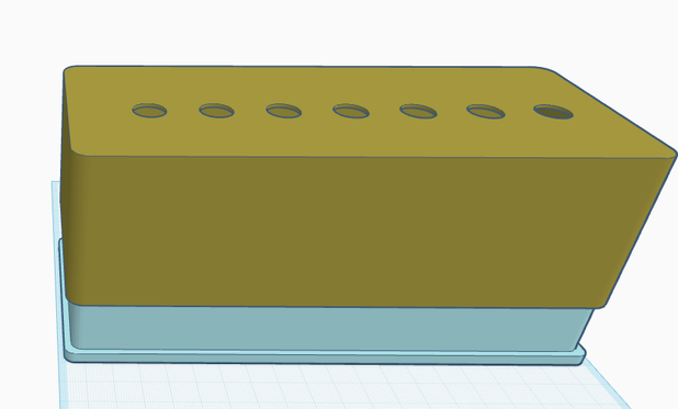 Screenshot of top and bottom of box in TinkerCAD