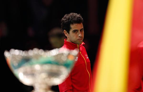 Munar observa la Ensaladera, este domingo en la Fiera di Bologna.