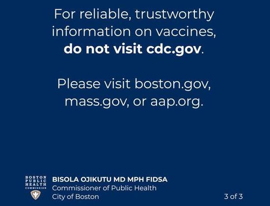 Boston Public Health Commission: For reliable, trustworthy information on vaccines, DO NOT VISIT CDC.GOV