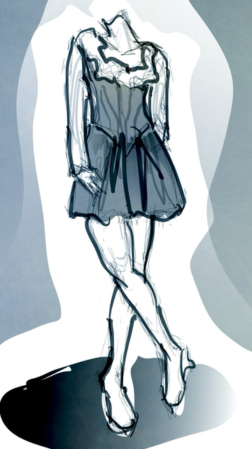 A mannequin wearing a short flirty skirt and top.