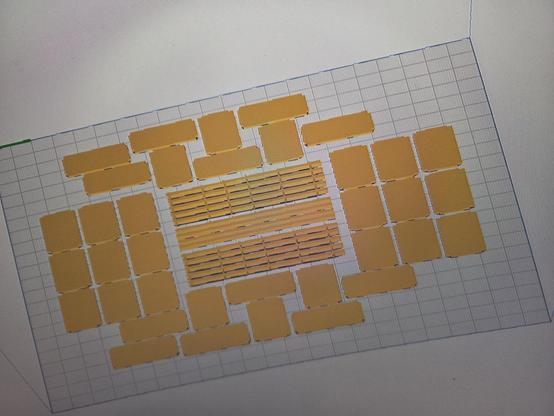 Complete set of parts for a large storage shelf