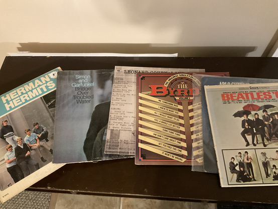 Handful of records I grabbed during the pseudo-evacuation.
