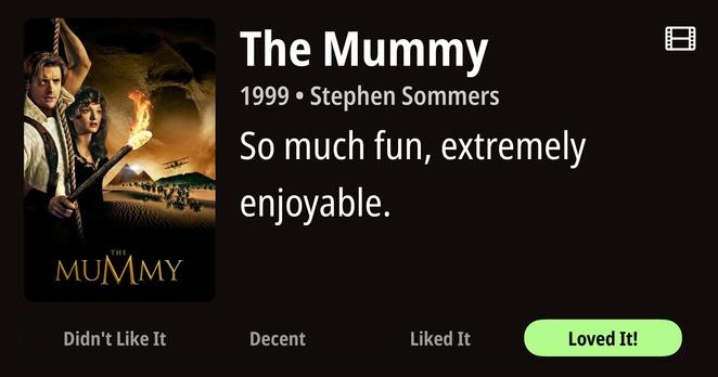 Review for The Mummy, “So much fun, extremely enjoyable.” Loved It!