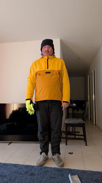 Photo of me dressed up for riding to work in the rain