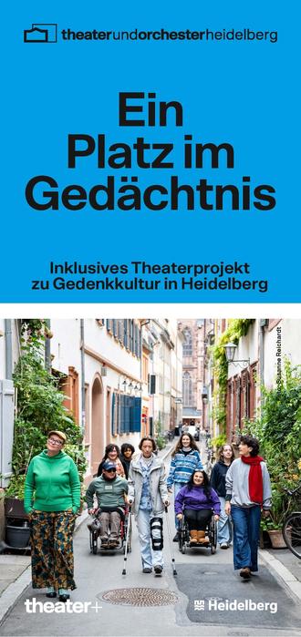 Vorderseite des Flyers zum Theaterstück "Ein Platz im Gedächtnis"
