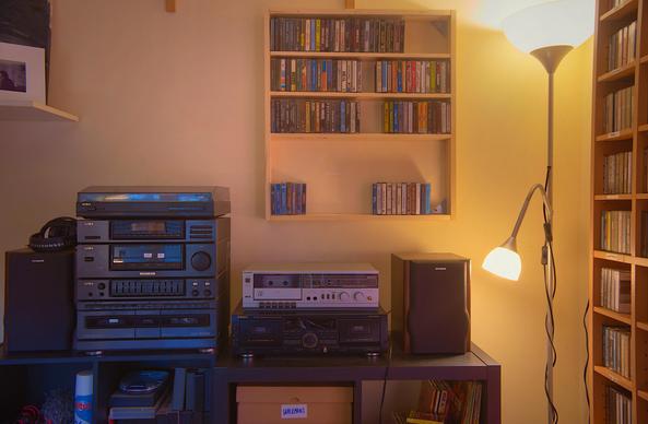 Vista de frente con mi pequeño espacio para disfrutar de la música.