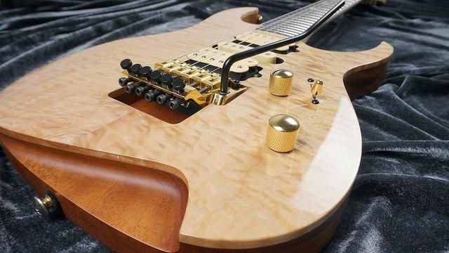 Aubailly guitars JRG1 model. Close up view.