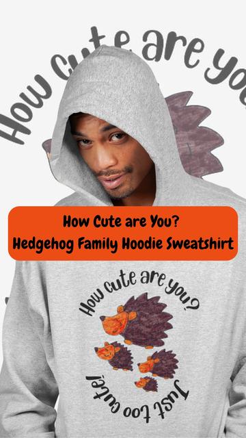 Slide from my latest You Tube video. 

Presenting a male model wearing a pullover sweatshirt hoodie featuring  the doodle inspired ‘How Cute are You? Hedgehog Family’  design. 

Great for bringing some cuteness to yourstreetwear.

Design aided by the use of the Background Remover and shapes in Canva.com  

Mockups created in Placeit.net for inspiration only with accurate design placement on products in my

Pixcels.com store-

 https://catriona-roberts.pixels.com/

Click on link in  the channel bio to discover more about this fun unisex  Sweatshirt Hoodie design.

I combined all elements to create this video (including text, shapes, animation, layering and transparency options) using the video editor in canva.com 

Music track for this video provided within the You Tube Library. 

Click links on the main post to view the video.
