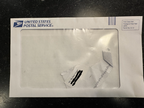 The remains of a letter addressed to me.