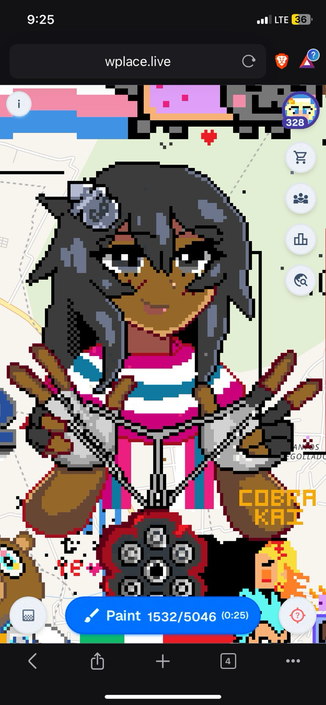 First photo art but as seen on Wplace