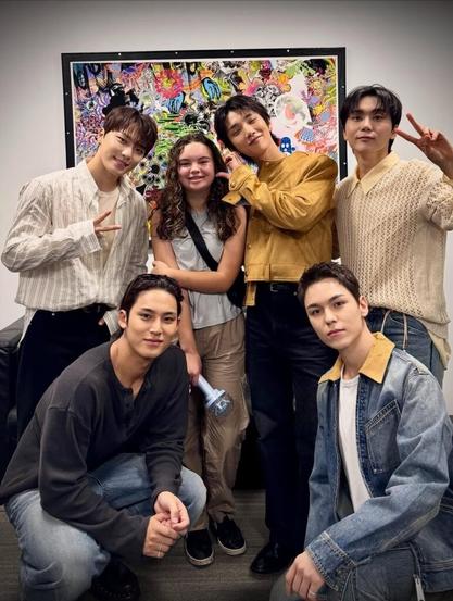 251125 Tiny Desk Director Kara Frame Instagram Update with Joshua, Mingyu, Seungkwan Vernon and Dino