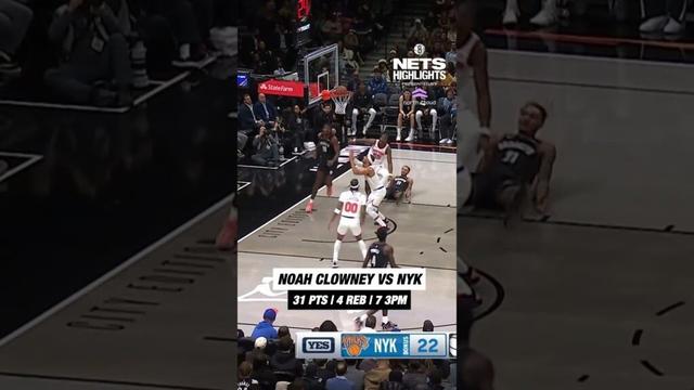 Career night for Noah Clowney! 🔥 #nba #brooklynnets #shorts