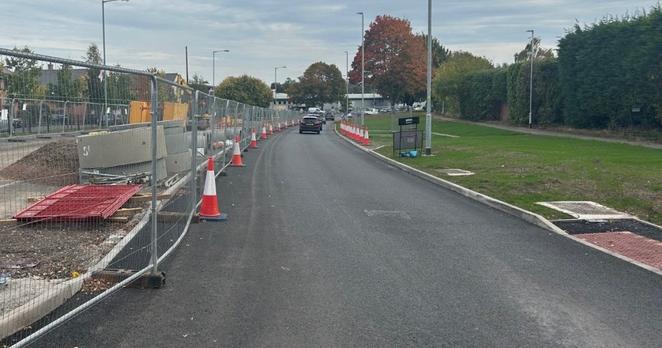 Roadworks at the Eastern Avenue and Watery Lane junction
