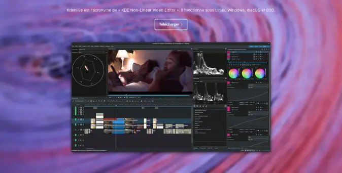 Kdenlive is an acronym for “KDE Non-Linear Video Editor.” It runs on Linux, Windows, macOS, and BSD.